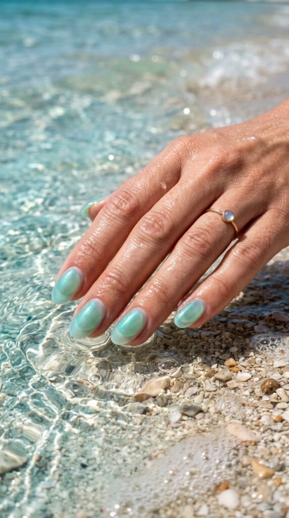 Jelly and Sea Glass Nails — The Translucent Wave