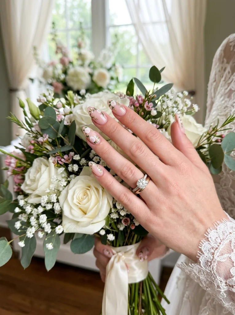 Delicate Floral Nail Art