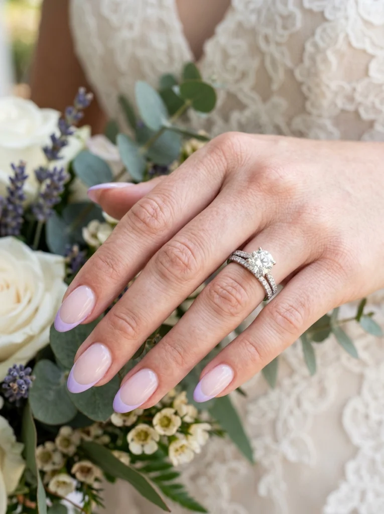 Colored French Tip Wedding Nails